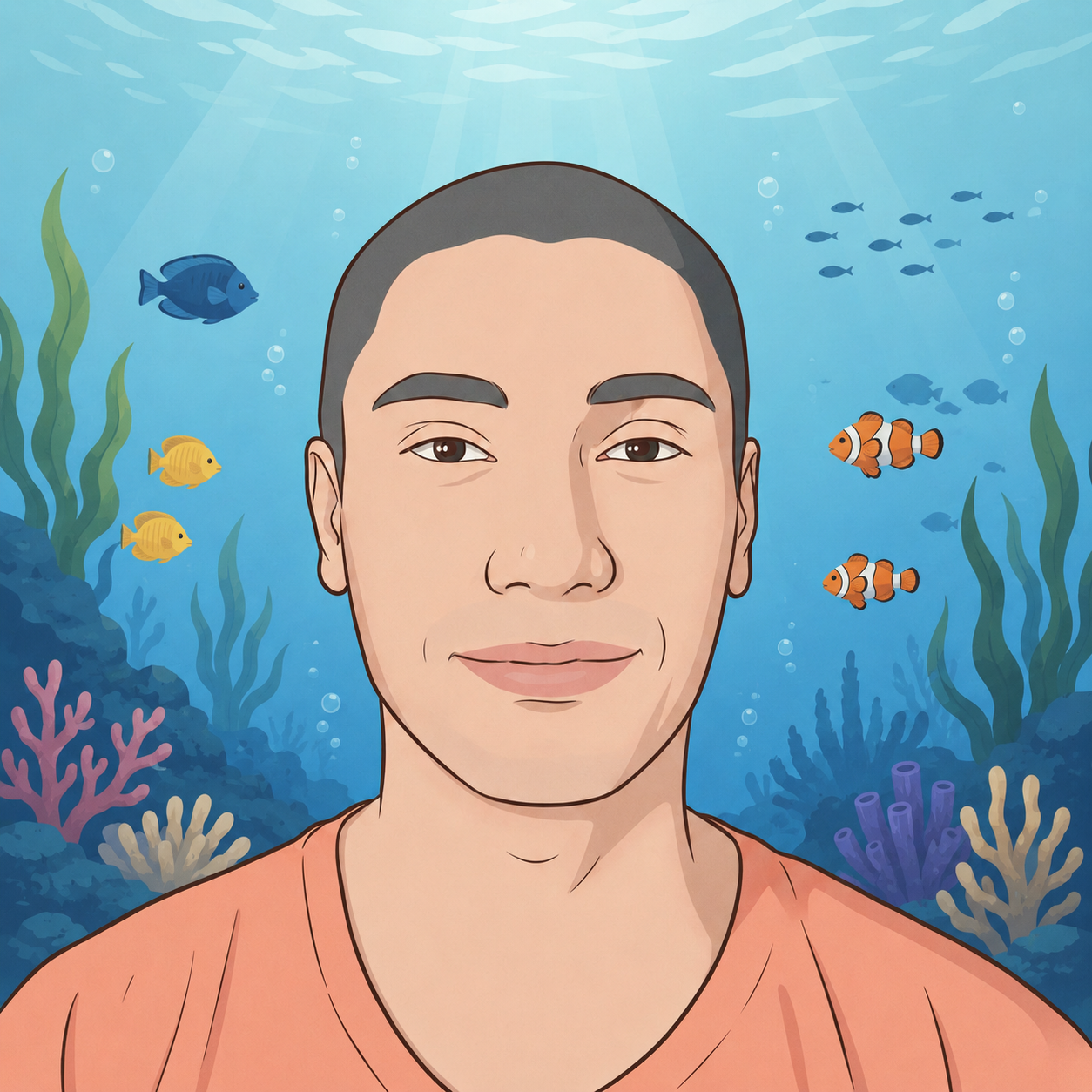 Retrato ilustrado de Mauricio