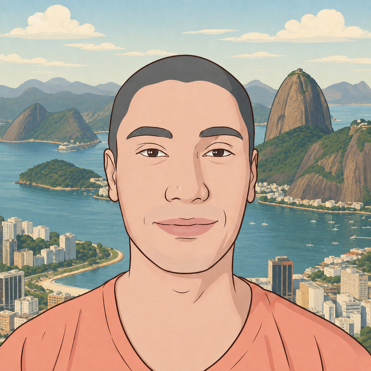 Retrato ilustrado de Mauricio